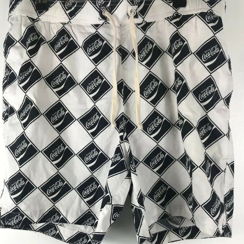 Pac Sun Coca Cola Black White Swim Shorts Trunks M